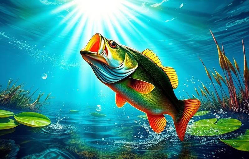 Fishing adventure themed slot game with underwater treasures and big catches